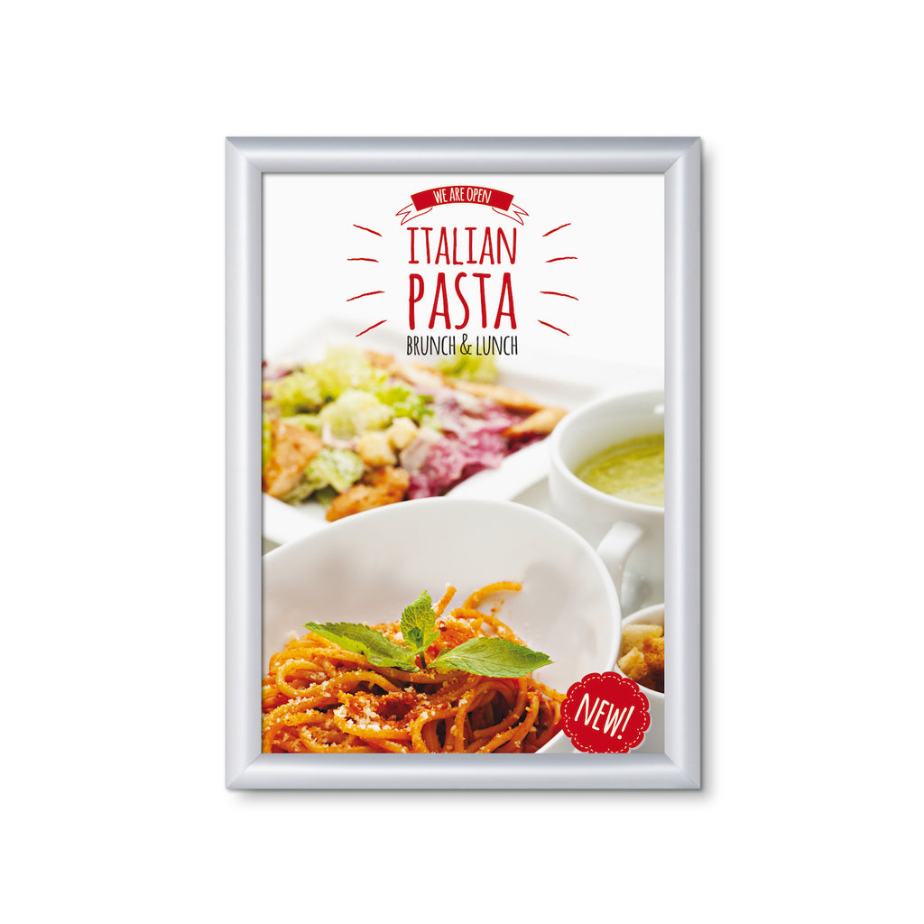 Sign Frame | Snap Open | 1 inch | Aluminum | Silver or Black