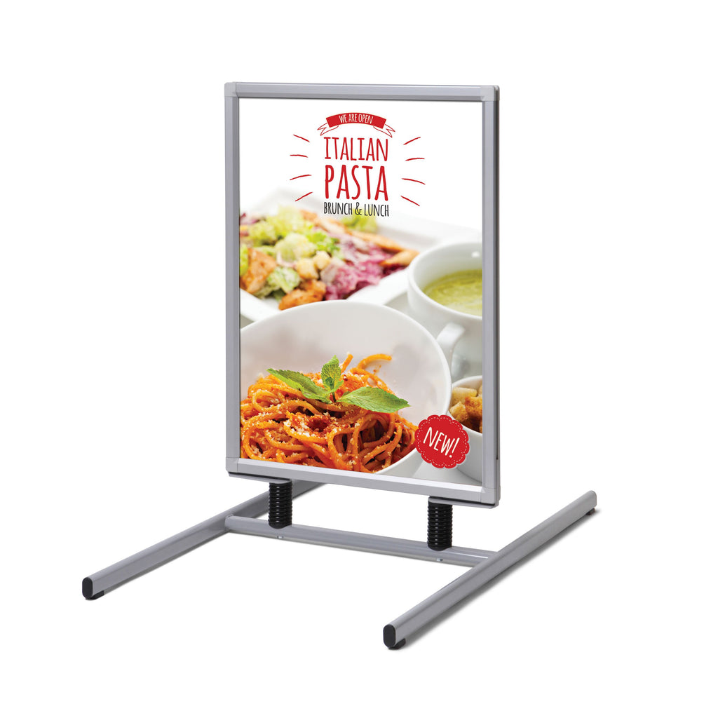 Sidewalk Sign | T-Style Steel Base | Snap Open Springboard | for Poste ...