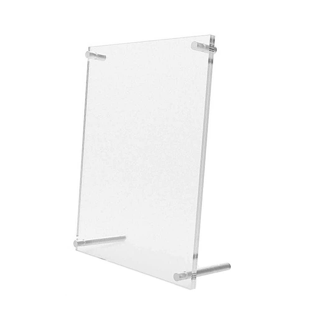 Sign Holder with Standoff Hardware Tabletop Acrylic 5Pack