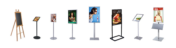 Sign Stands for floor, made for advertising products and services.