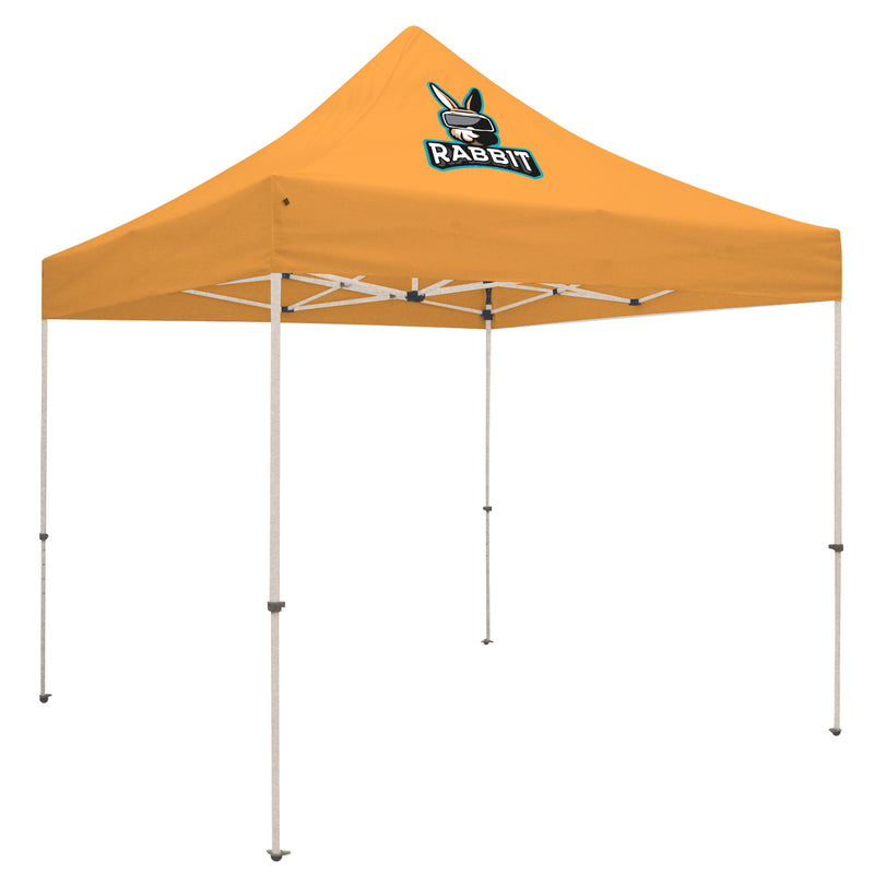 Standard Tent with 1 Imprint on Orange Canopy