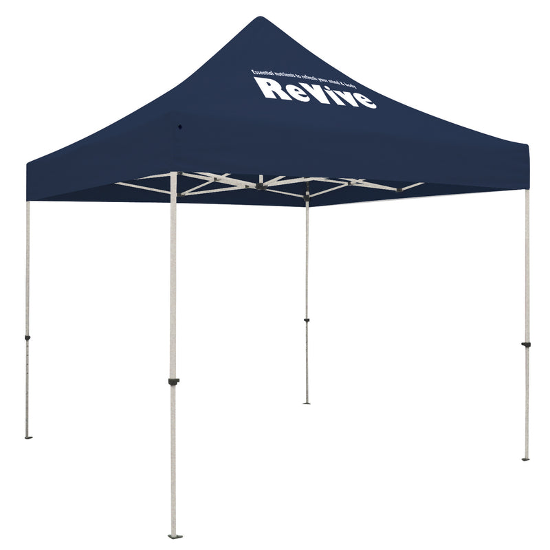 Standard Tent with 1 Imprint on Navy Canopy