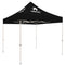Standard Tent with 2 Imprints on Black Canopy