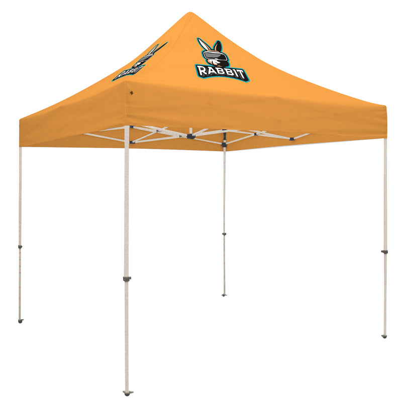 Standard Tent with 2 Imprints on Orange Canopy