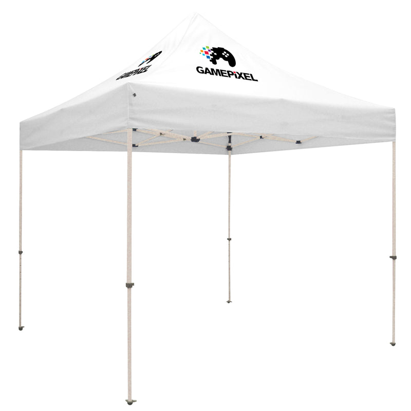 Standard Tent with 2 Imprints on White Canopy