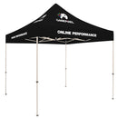 Standard Tent with 8 Imprints on Black Canopy