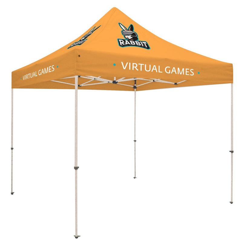 Standard Tent with 8 Imprints on Lemon Canopy
