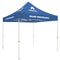 Standard Tent with 4 Imprints on Cobalt Canopy