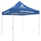 Standard Tent with 8 Imprints on Cobalt Canopy