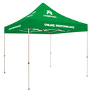 Standard Tent with 8 Imprints on Emerald Canopy