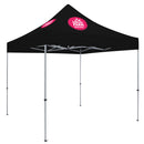 Deluxe Tent with 2 Imprints on Black Canopy
