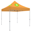 Deluxe Tent with 2 Imprints on Orange Canopy