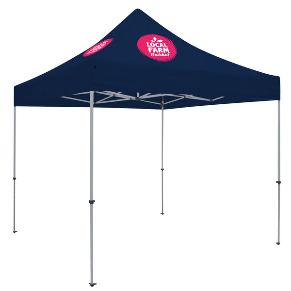 Deluxe Tent with 2 Imprints on Navy Canopy #Color_Navy 2767