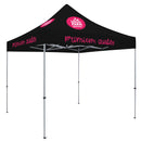 Deluxe Tent with 8 Imprints on Black Canopy