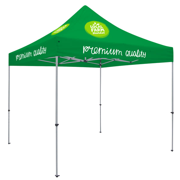 Deluxe Tent with 4 Imprints on Emerald Canopy #Color_Emerald 347