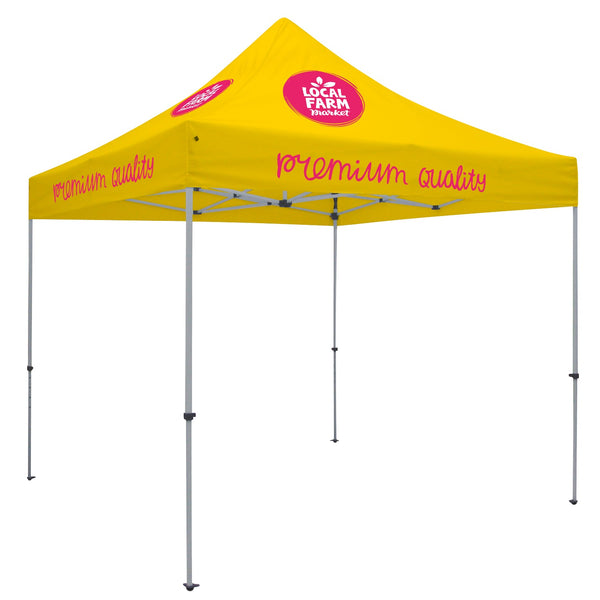 Deluxe Tent with 8 Imprints on Lemon Canopy #Color_Lemon 109