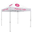 Deluxe Tent with 8 Imprints on White Canopy