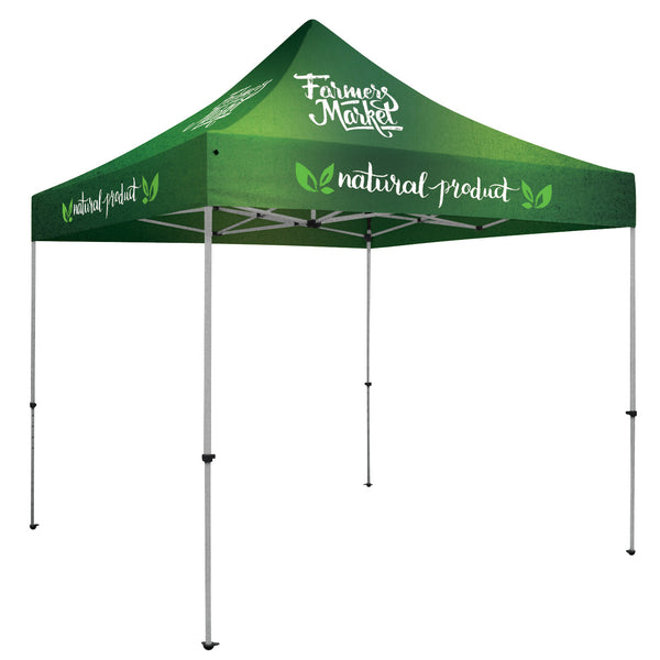10' x 10' Deluxe Tent Kit with Custom Graphics Canopy and Steel Frame Construction, Full Color - Dye Sublimation