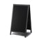 Black A-Frame Chalkboard Sign full view made of deluxe hardwood AF-CH-BL-46 #Color_Black