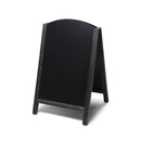Small Wood A-Frame Chalkboard Sign with 2 Removable Boards in Black AF-CH-BL-RB-34
