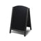 Small Wood A-Frame Chalkboard Sign with 2 Removable Boards in Black AF-CH-BL-RB-34