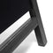 Detailed view of base and legs of black A-frame chalkboard with removable boards AF-CH-BL-RB-48