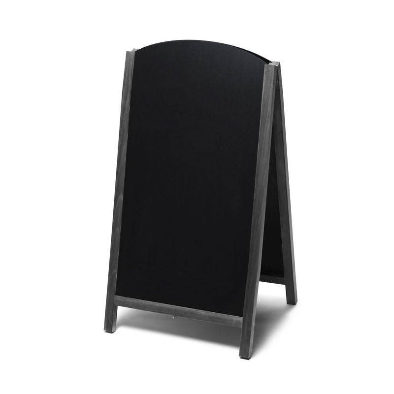Large Black Wooden A-Frame Chalkboard Sign with Removable Boards AF-CH-BL-RB-48