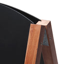Corner detailed view of brown A-frame chalkboard AF-CH-BR-RB-48