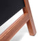 Close up of brown A-frame chalkboard legs and base of frame AF-CH-BR-RB-48