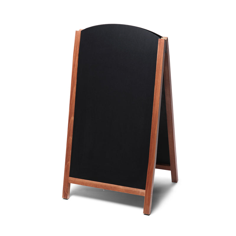 Large A-Frame Chalkboard Sign with Double Sided Removable Boards in Light Brown AF-CH-BR-RB-48