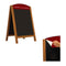 Brown A-frame chalkboard with chalkboard decal branding AF-CH-BR-RB-34