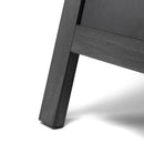 Detailed view of the legs for the black A-frame chalkboard