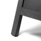 Detailed view of the legs for the black A-frame chalkboard
