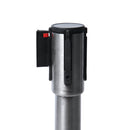 Top retractable section of stanchion post