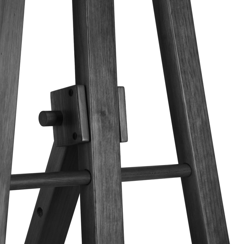 Wood Easel for Floor with Adjustable Top Clamp and Bottom Support