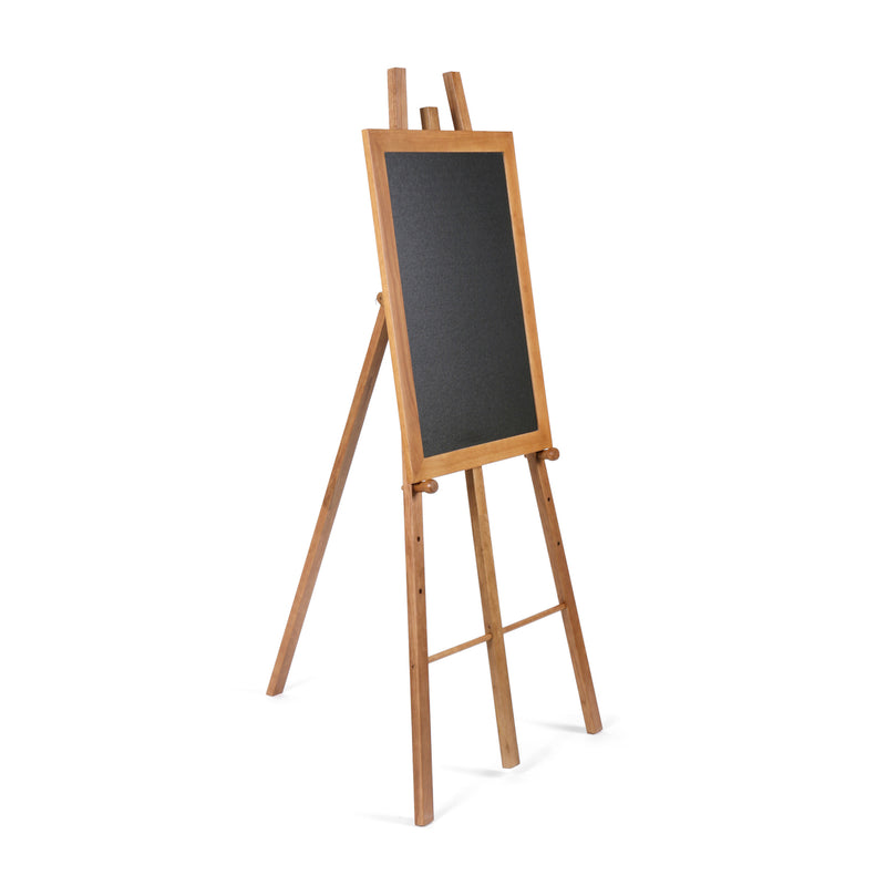 Brown Wood Easel with Chalkboard EASEL-W-LB