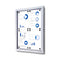 Silver magnetic enclosed notice board with 4 pages EBB-SW-MA-O-2128-4
