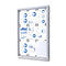 Silver magnetic notice board with 8 pages EBB-SW-MA-O-2940-9