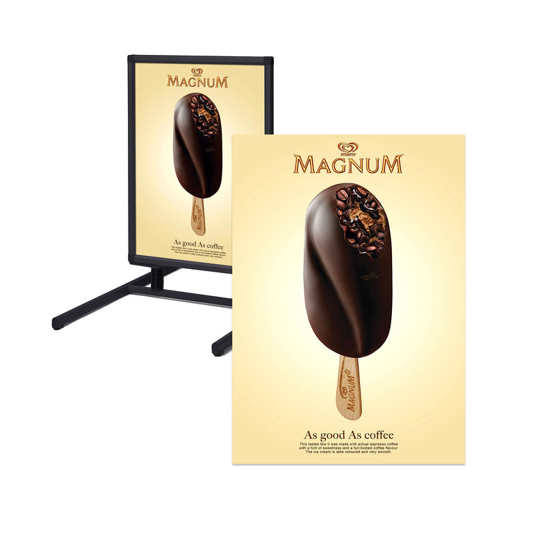 Poster for T-Style Sidewalk Sign with Metal Base WTR-MB-BL-30-40