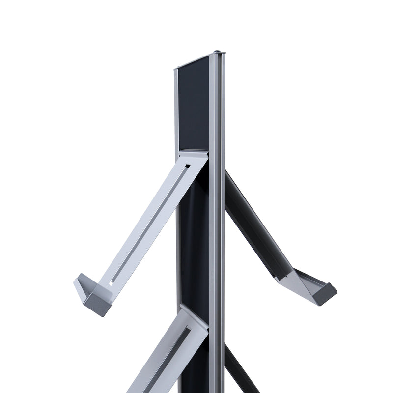 Double-sided Literature Stand with Metal Brochure Trays