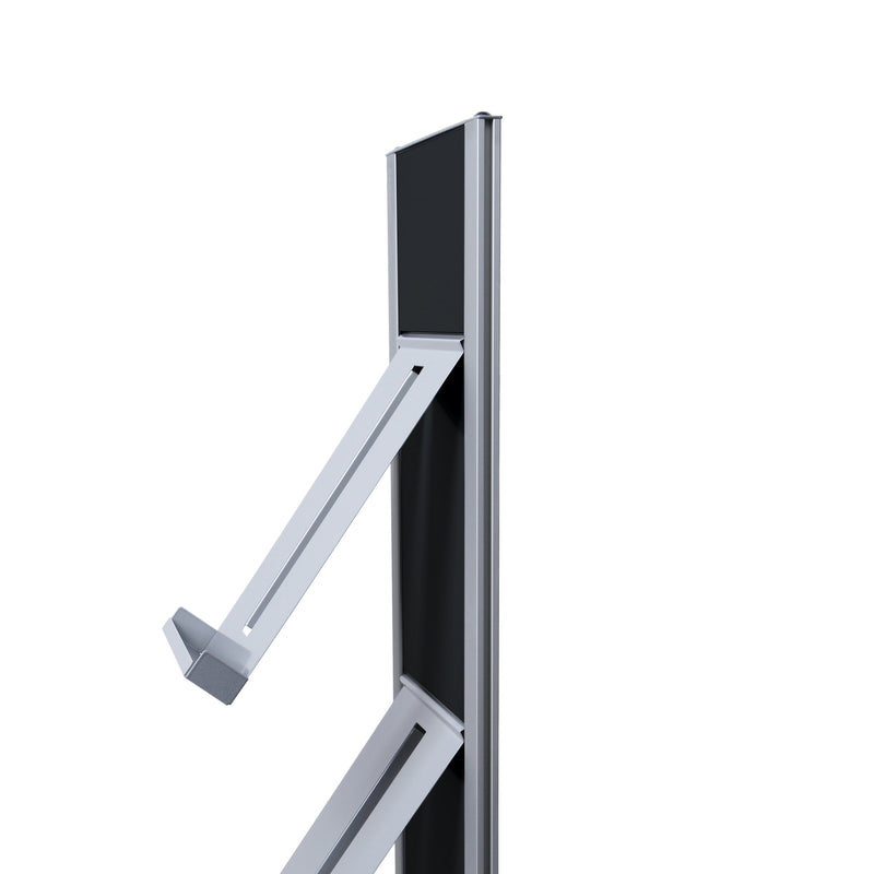 Single-sided Literature Stand with Metal Brochure Trays