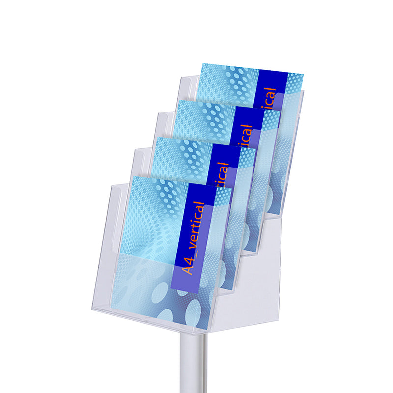Flyers in Literature pedestal with acrylic pockets.