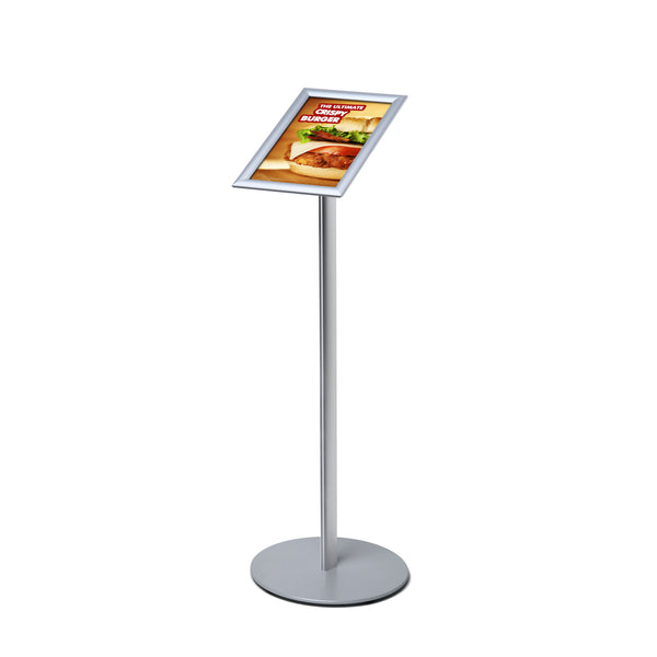 Poster Board Floor Display Pole with Adjustable Clamps