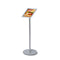 Menu Stand for Floor, Snap Open, Classic #Color_Silver