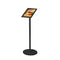 Menu Stand in black, Snap Open, Classic