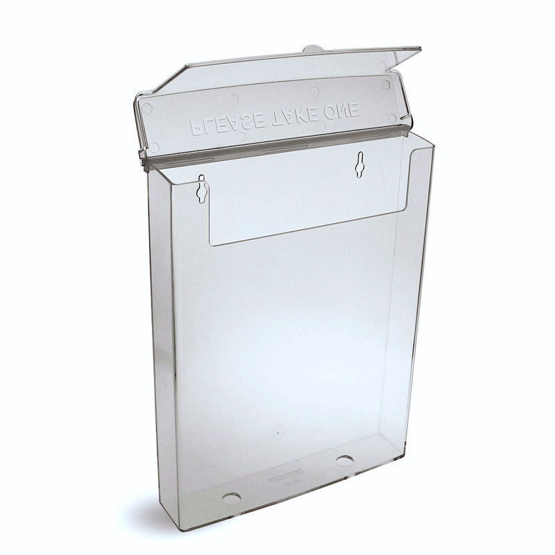 Open lid of Outdoor Brochure Holder