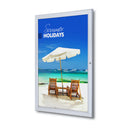 Traditional poster frame with hinged door