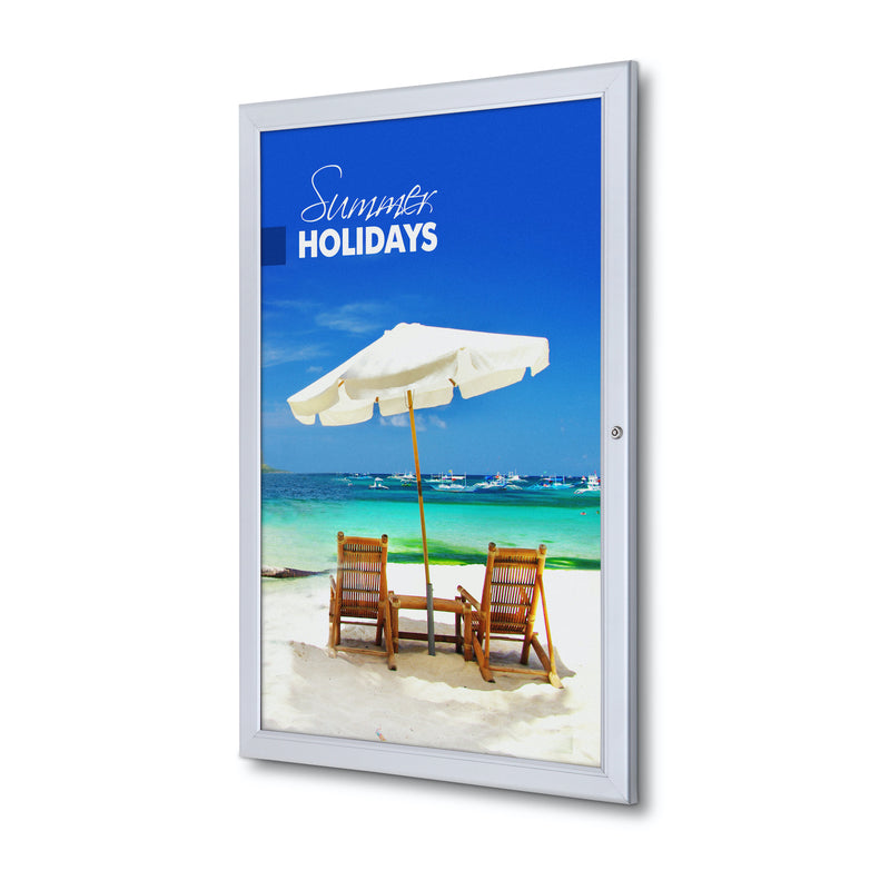 Traditional poster frame with hinged door