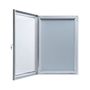 Open door of outdoor poster frame