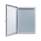 Open door of outdoor poster frame
